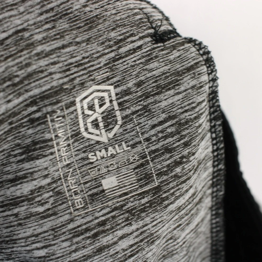 Born Primitive Training Shorts Mens Small Gray Heather Athletic Training Gym
